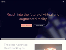 Tablet Screenshot of leapmotion.com